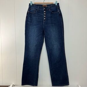 Judy Blue High‎ Rise Straight Button Fly Dark Wash Jeans Size 13/31 Western